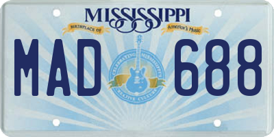 MS license plate MAD688