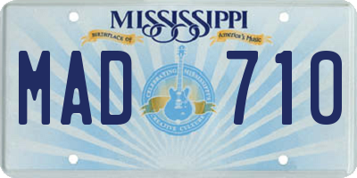 MS license plate MAD710