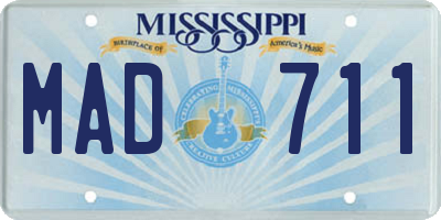 MS license plate MAD711