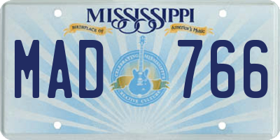 MS license plate MAD766