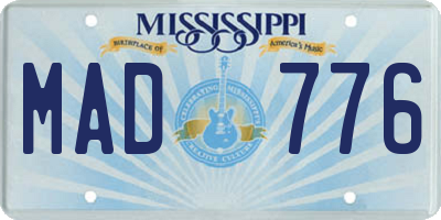 MS license plate MAD776