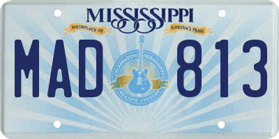 MS license plate MAD813