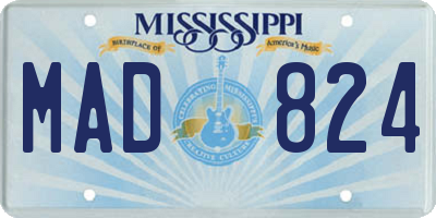 MS license plate MAD824