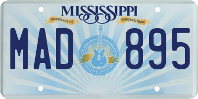 MS license plate MAD895
