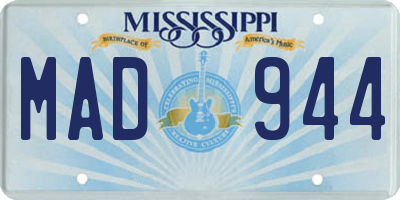 MS license plate MAD944