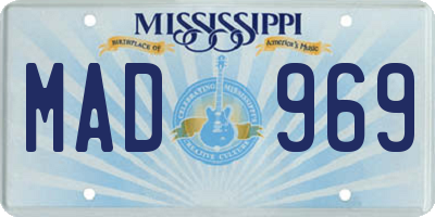MS license plate MAD969