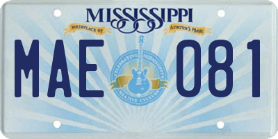 MS license plate MAE081