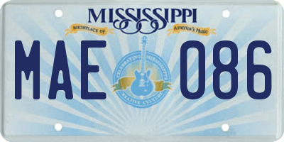 MS license plate MAE086