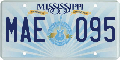 MS license plate MAE095