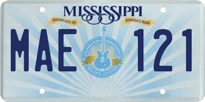 MS license plate MAE121