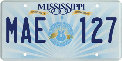 MS license plate MAE127