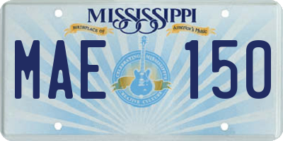 MS license plate MAE150