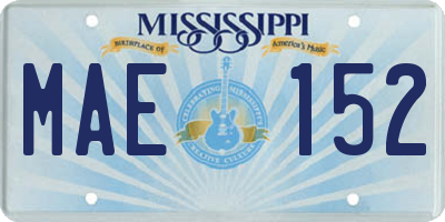 MS license plate MAE152