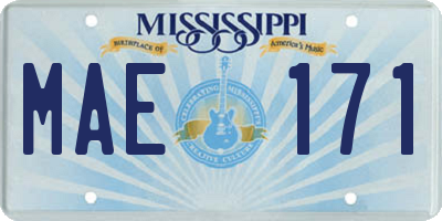 MS license plate MAE171