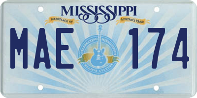 MS license plate MAE174