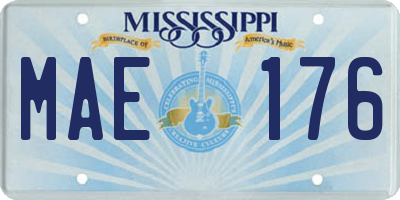 MS license plate MAE176