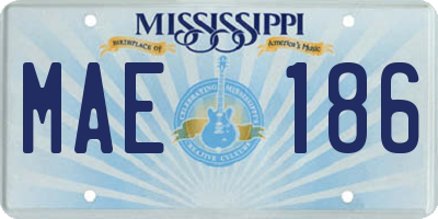 MS license plate MAE186