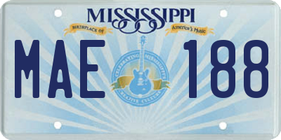 MS license plate MAE188