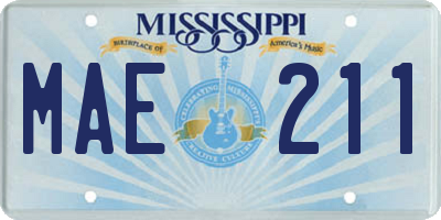 MS license plate MAE211