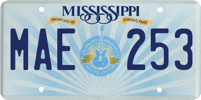 MS license plate MAE253
