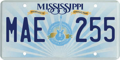 MS license plate MAE255