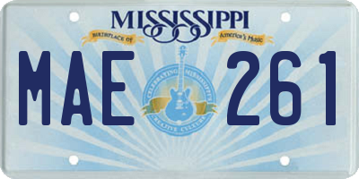 MS license plate MAE261