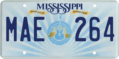 MS license plate MAE264