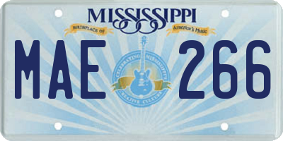 MS license plate MAE266