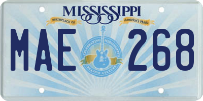 MS license plate MAE268