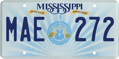 MS license plate MAE272