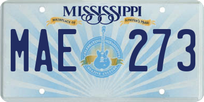 MS license plate MAE273