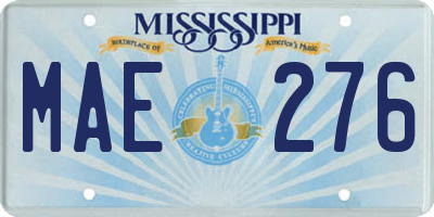 MS license plate MAE276