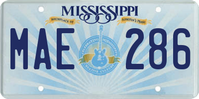 MS license plate MAE286