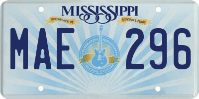 MS license plate MAE296