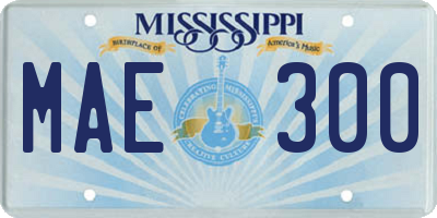 MS license plate MAE300