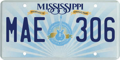 MS license plate MAE306
