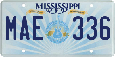 MS license plate MAE336