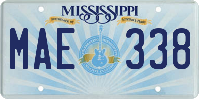 MS license plate MAE338