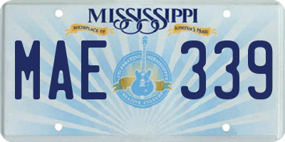 MS license plate MAE339