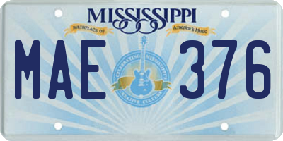 MS license plate MAE376