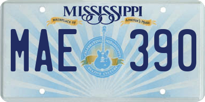 MS license plate MAE390