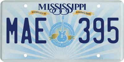 MS license plate MAE395