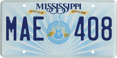 MS license plate MAE408