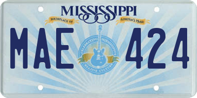 MS license plate MAE424