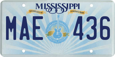 MS license plate MAE436