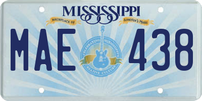 MS license plate MAE438