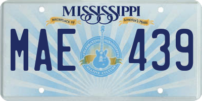 MS license plate MAE439