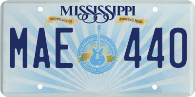 MS license plate MAE440
