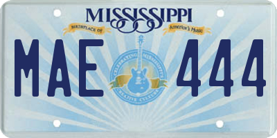 MS license plate MAE444