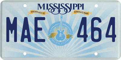 MS license plate MAE464